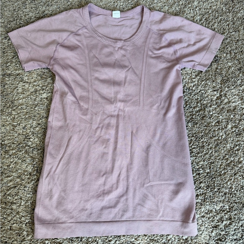 Lavender Short Sleeve Athletic Top